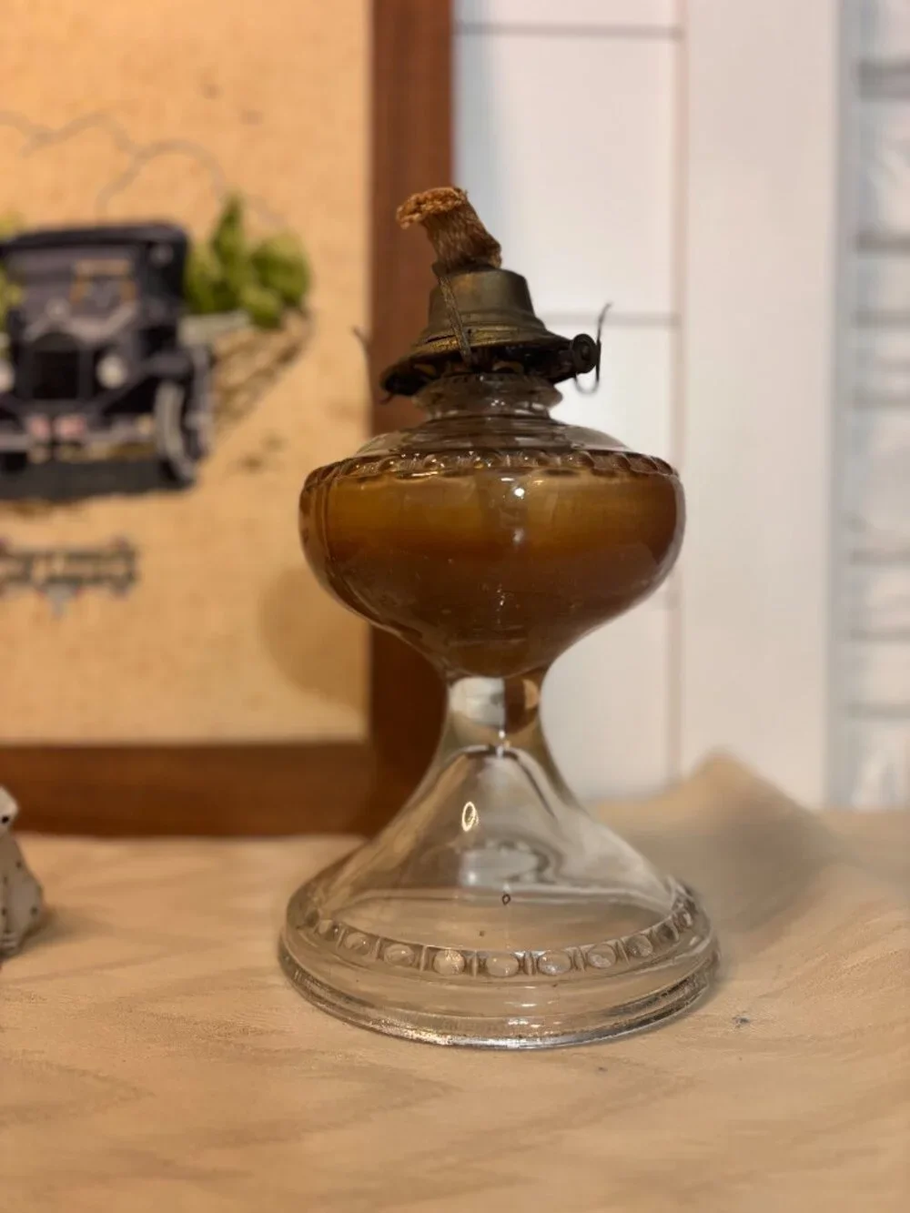 VTG Large Pedestal Hurricane Lamp